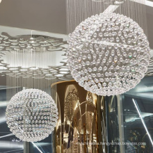 Wedding Hall indoor decoration clear glass ball lights modern Hand Blown Art Glass chandelier hanging pendant lamp